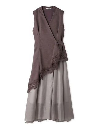 Asymmetric Lace Panel Dress