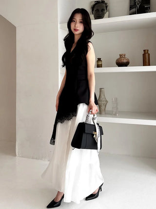 Asymmetric Lace Panel Dress