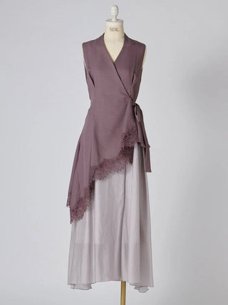 Asymmetric Lace Panel Dress
