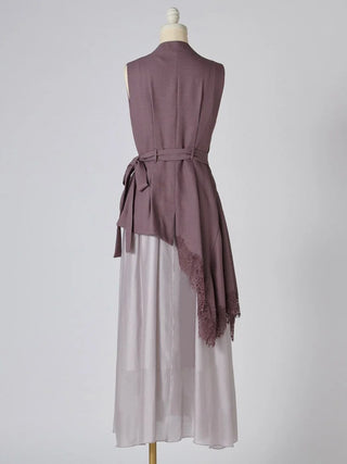 Asymmetric Lace Panel Dress