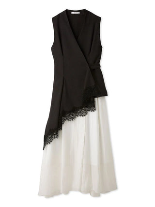 Asymmetric Lace Panel Dress