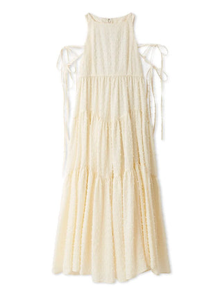 Dobby Dot Tiered Dress