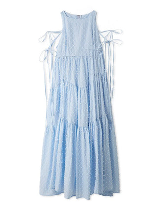 Dobby Dot Tiered Dress