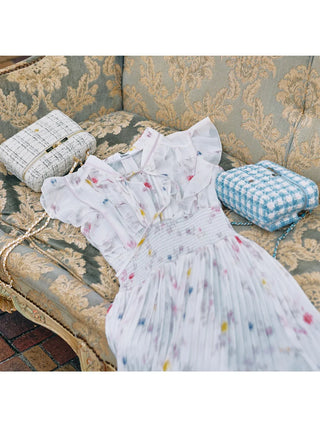 Sustainable Ribbed Waist Pleated Dress