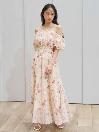 Sustainable Off-Shoulder Gathered Dress