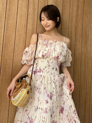 Sustainable Off-Shoulder Gathered Dress