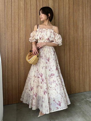 Sustainable Off-Shoulder Gathered Dress