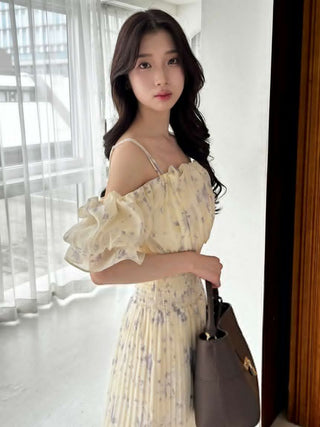Sustainable Off-Shoulder Gathered Dress