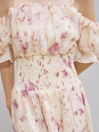 Sustainable Off-Shoulder Gathered Dress