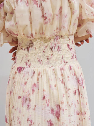 Sustainable Off-Shoulder Gathered Dress