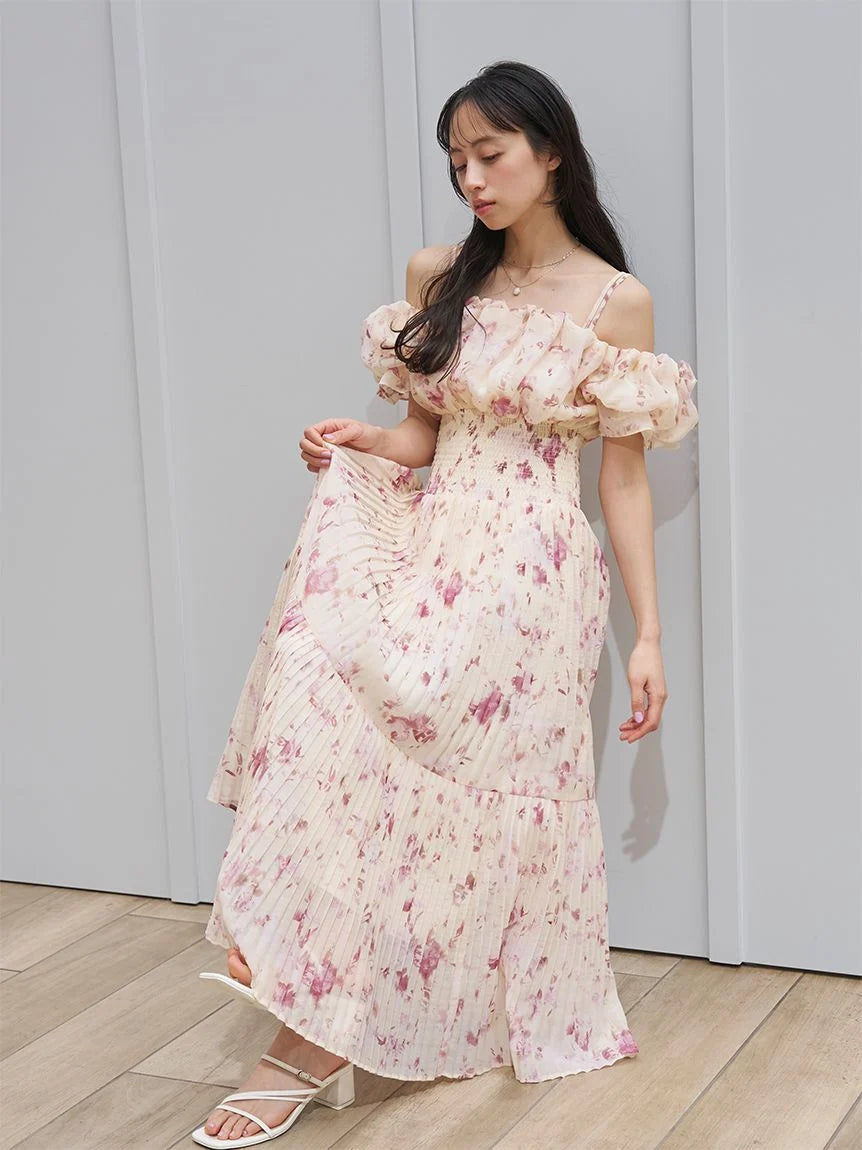 Sustainable Off-Shoulder Gathered Dress