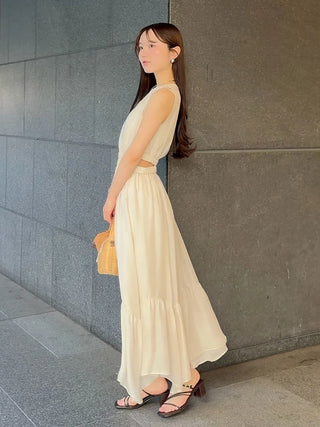 Washable Sleeveless Tiered Dress