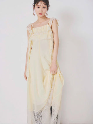Silky Chiffon Lace Slip Dress