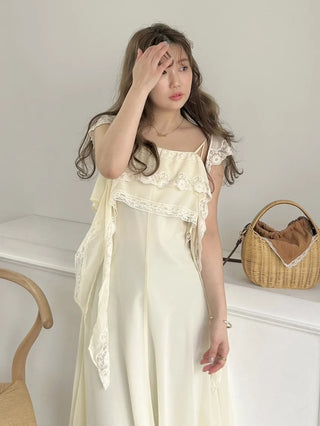 Silky Chiffon Lace Slip Dress