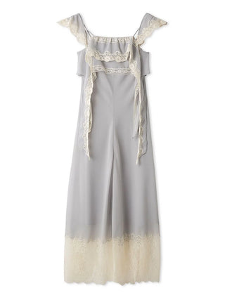 Silky Chiffon Lace Slip Dress