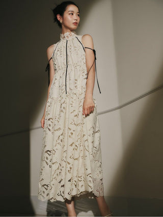 Lace Ruched Dress