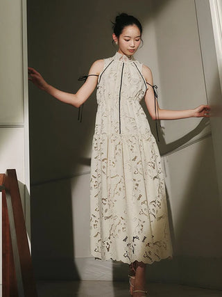 Lace Ruched Dress
