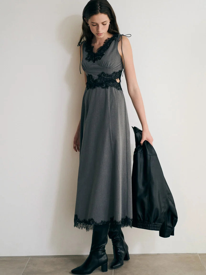 Lace-Trimmed Dress