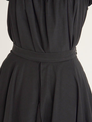 Flared Layered Skorts in black, Premium Fashionable Women's Skirts & Skorts at SNIDEL USA