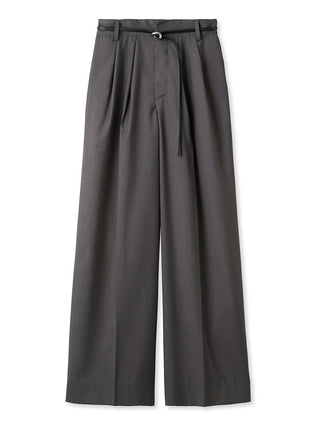 Sustainable Tuck Wide Baggy Trouser Pants gray, Premium Fashionable Women's Pants at SNIDEL USA