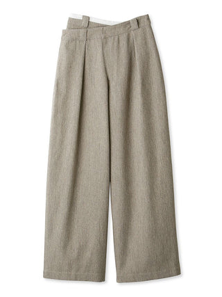 Waist layered pants in Beige, Premium Fashionable Women's Pants at SNIDEL USA