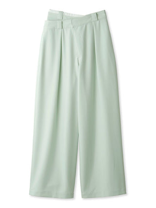 Waist layered pants in Mint, Premium Fashionable Women's Pants at SNIDEL USA