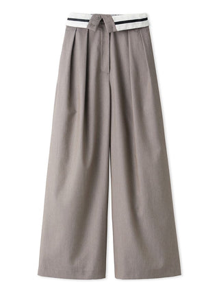 Comfortable Wide-Leg High-Waisted Pants in brown, a Premium Fashionable Women's Pants at SNIDEL USA
