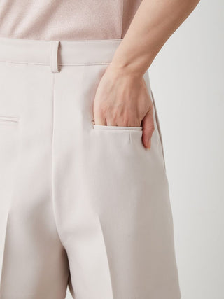 High-Waisted Tailored Shorts in Light Beige at Premium Fashionable Women's Pants at SNIDEL USA