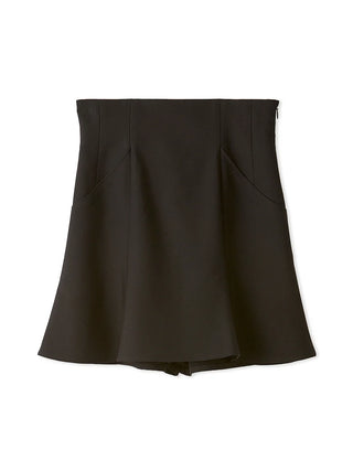 Hem Flared Skort in BLACK, Premium Fashionable Women's Skirts & Skorts at SNIDEL USA.