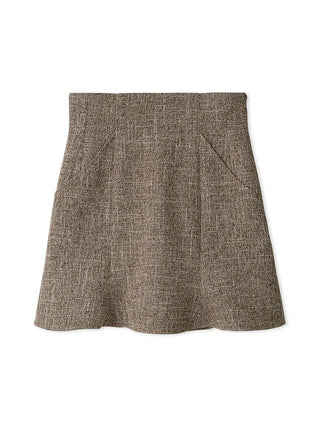 Hem Flared Ska Shorts in Brown, Premium Fashionable Women's Skirts & Skorts at SNIDEL USA