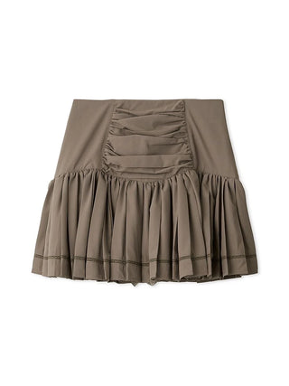 Cotton-like Frill Short Skirt