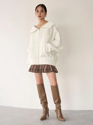 Cotton-like Frill Short Skirt in Mocha, Premium Fashionable Women's Skirts & Skorts at SNIDEL USA