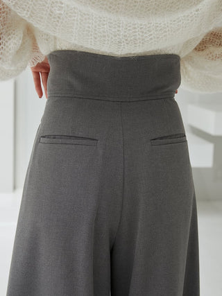 Belted Tuck Wide Pants