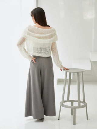 Belted Tuck Wide Pants