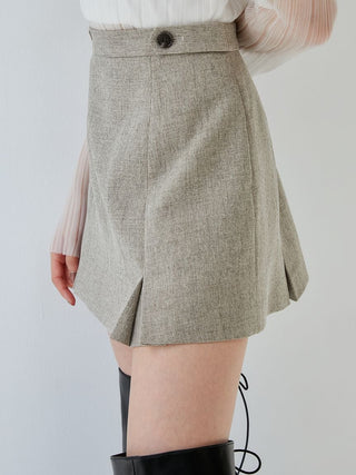 Box Pleats High Waist Tweed Mini Skirt in Mix, Premium Fashionable Women's Skirts & Skorts at SNIDEL USA