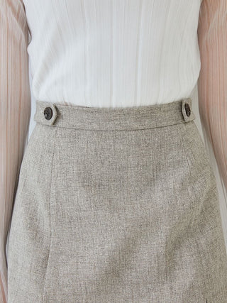 Box Pleats High Waist Tweed Mini Skirt in Mix, Premium Fashionable Women's Skirts & Skorts at SNIDEL USA