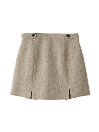 Box Pleats High Waist Tweed Mini Skirt in Mix, Premium Fashionable Women's Skirts & Skorts at SNIDEL USA