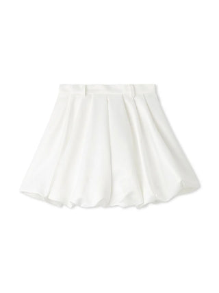 Voluminous Pleated Bubble Skort in WHITE, Premium Fashionable Women's Skirts & Skorts at SNIDEL USA.