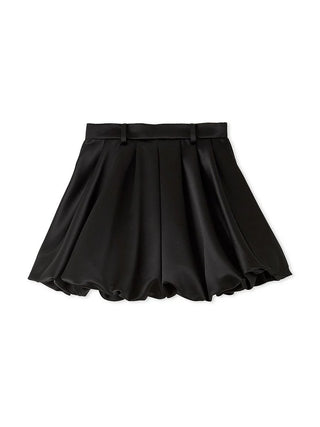 Voluminous Pleated Bubble Skort in BLACK, Premium Fashionable Women's Skirts & Skorts at SNIDEL USA.