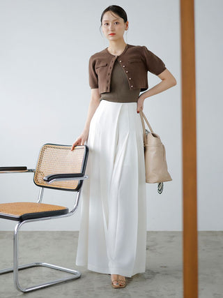 High-Waisted Pleated Palazzo Pants