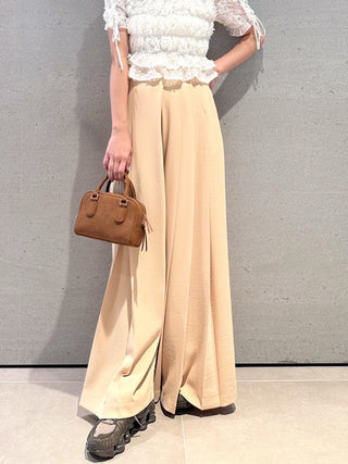 High-Waisted Pleated Palazzo Pants