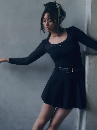 Layered Design Pleated Skort