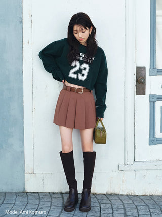 Layered Design Pleated Skort