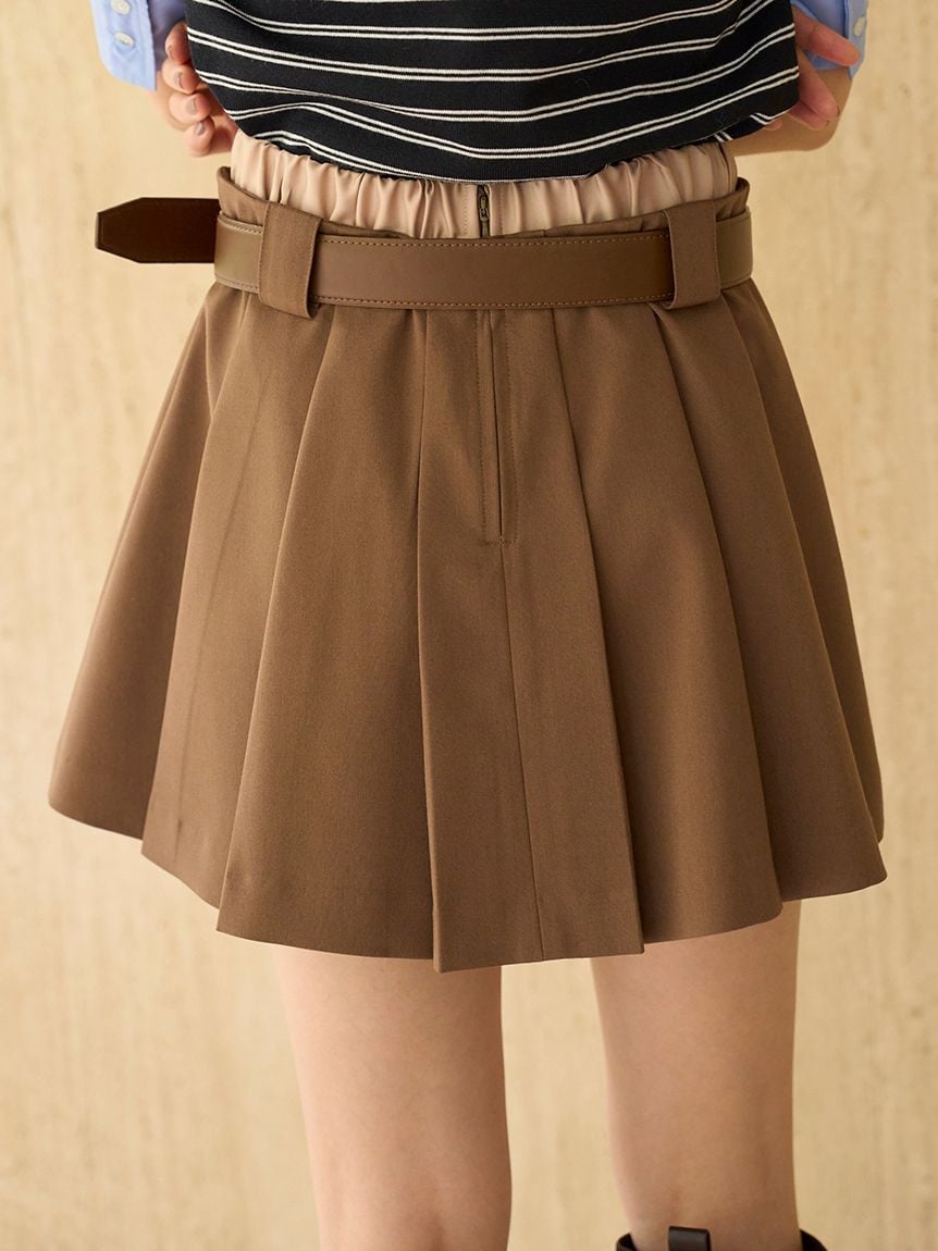 Layered Design Pleated Skort – SNIDEL