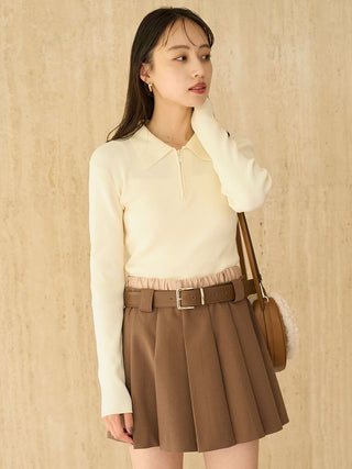 Layered Design Pleated Skort