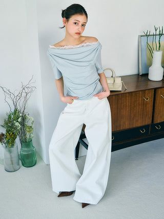 [Kuroki Denim] High-Rise Wide-Leg Jeans