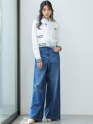 [Kuroki Denim] High-Rise Wide-Leg Jeans