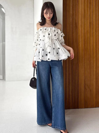 [Kuroki Denim] High-Rise Wide-Leg Jeans