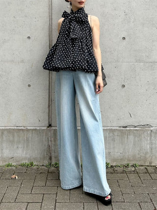 [Kuroki Denim] High-Rise Wide-Leg Jeans