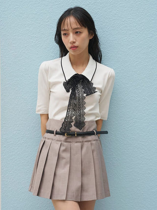 Pleated Belted Skort